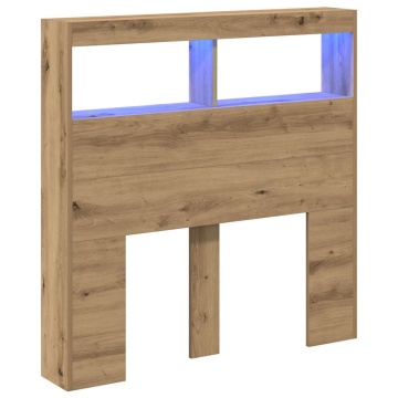 Dulap pentru tăblie cu LED Stejar Artisan 100x17x102 cm - Img 3