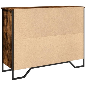 Dulap, stejar fumuriu, 97x32,5x74,5 cm, lemn prelucrat - Img 6