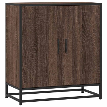 Dulap, stejar maro, 68x35x76 cm, lemn prelucrat și metal - Img 2