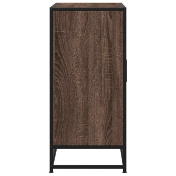 Dulap, stejar maro, 68x35x76 cm, lemn prelucrat și metal - Img 5