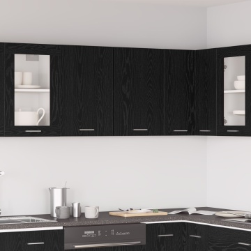 Dulap suspendat din stejar negru - 80x31x60 cm - Fabricat din lemn prelucrat - Img 1