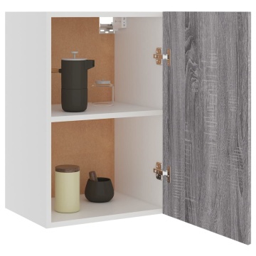 Dulap suspendat, gri sonoma, 39,5x31x60 cm, lemn prelucrat - Img 4