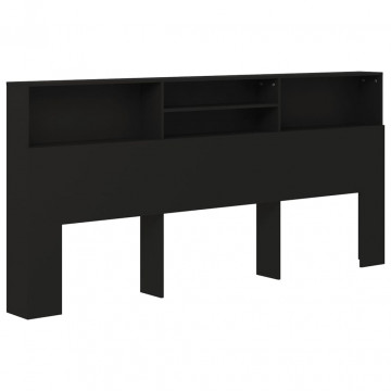 Dulap tăblie, negru, 220x19x103,5 cm - Img 2