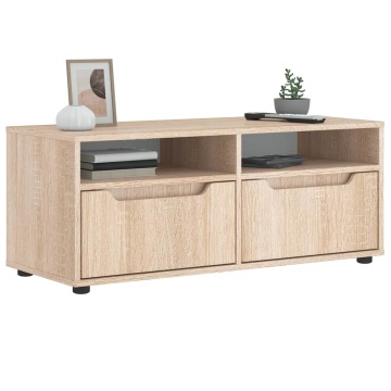 Dulap TV „VISNES” Stejar Sonoma 100x40x38 cm lemn prelucrat - Img 1