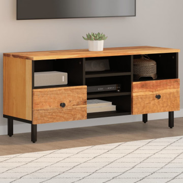 Dulap TV, 100x33x46 cm, lemn masiv de acacia - Img 1
