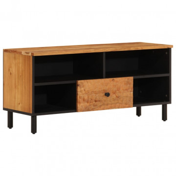 Dulap TV, 100x33x46 cm, lemn masiv de acacia - Img 2