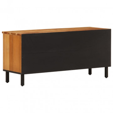 Dulap TV, 100x33x46 cm, lemn masiv de acacia - Img 6