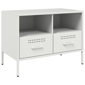 Dulap TV, 2 buc., alb, 68x39x50,5 cm, oțel laminat la rece - Img 5