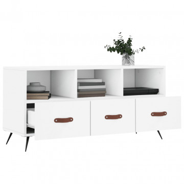 Dulap TV, alb, 102x36x50 cm, lemn prelucrat - Img 4