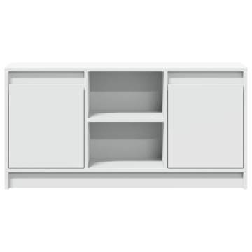 Dulap TV cu LED, alb, 100x34x50 cm, lemn prelucrat - Img 5
