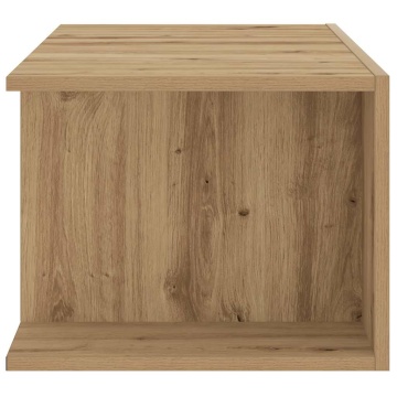 Dulap TV cu LED stejar artizanal 90x39x30 cm lemn prelucrat - Img 7