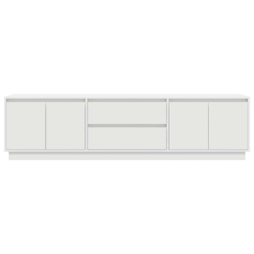 Dulap TV cu lumini LED alb 193,5x41x50 cm - Img 6