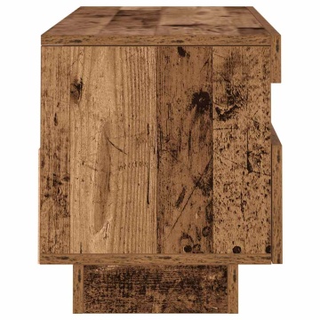 Dulap TV cu lumini LED lemn vechi 100x35x40 cm lemn prelucrat - Img 7