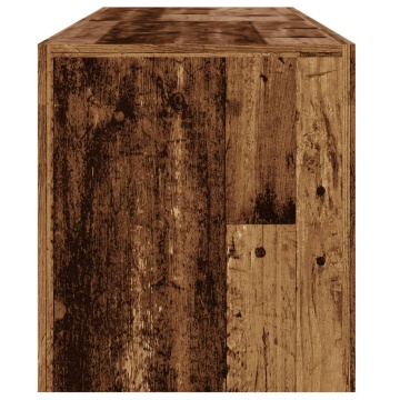 Dulap TV cu lumini LED lemn vechi 140x36,5x40 cm lemn prelucrat - Img 7