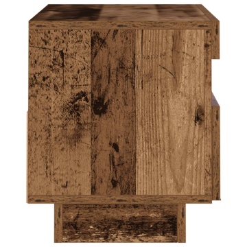 Dulap TV cu lumini LED lemn vechi 80x35x40 cm lemn prelucrat - Img 6