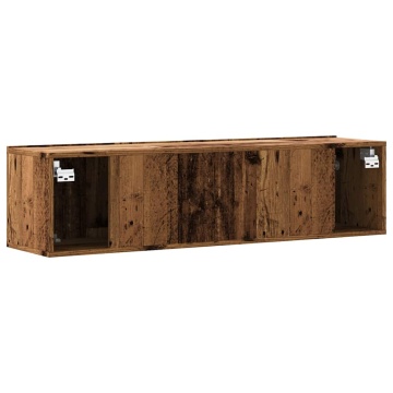 Dulap TV de perete, lemn vechi, 120x30x30 cm, lemn prelucrat - Img 5