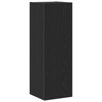 Dulap TV de perete Stejar Negru 30,5x30x90 cm Lemn prelucrat - Img 2