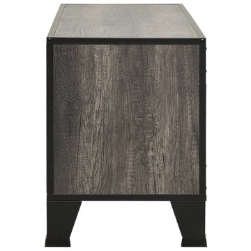Dulap TV ,gri,105x36x47 cm,metal și MDF - Img 4