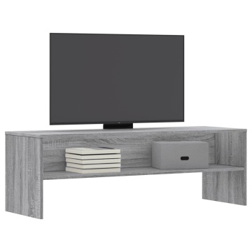 Dulap TV, gri sonoma, 120x40x40 cm, lemn prelucrat - Img 3