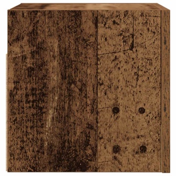 Dulap TV montaj pe perete, lemn vechi, 30,5x30x30 cm - Img 8