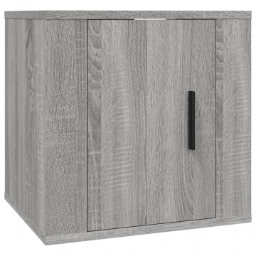 Dulap TV montat pe perete, gri sonoma, 40x34,5x40 cm - Img 2