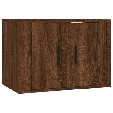 Dulap TV montat pe perete, stejar maro, 57x34,5x40 cm - Img 2