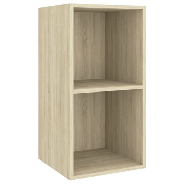 Dulap TV montat pe perete, stejar Sonoma, 37x37x72 cm, PAL - Img 2