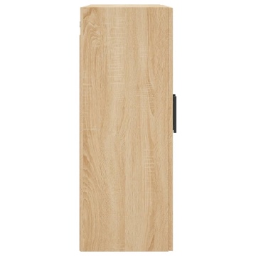 Dulap TV montat pe perete, stejar sonoma, 69,5x34x90 cm - Img 7