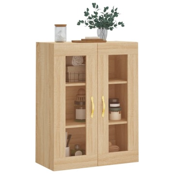 Dulap TV montat pe perete, stejar sonoma, 69,5x34x90 cm - Img 4