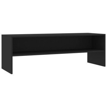 Dulap TV, negru, 120x40x40 cm, lemn prelucrat - Img 2