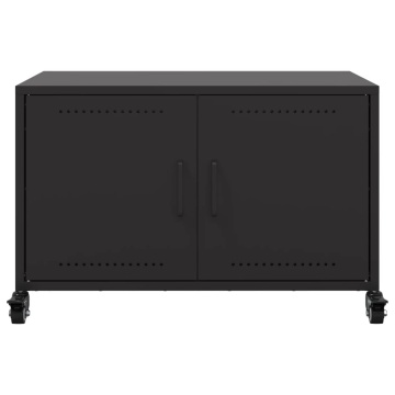 Dulap TV, negru, 68x39x43,5 cm, oțel laminat la rece - Img 5