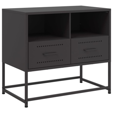 Dulap TV, negru, 68x39x60,5 cm, oțel - Img 2