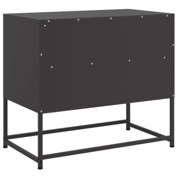 Dulap TV, negru, 68x39x60,5 cm, oțel - Img 7