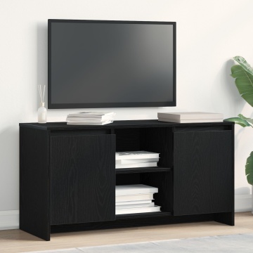 Dulap TV Negru, Stejar, 102x37,5x52,5 cm, Lemn prelucrat - Img 4