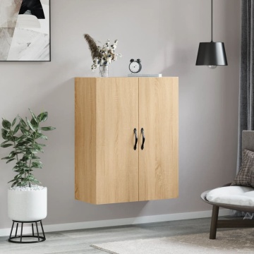 Dulap TV pe perete stejar sonoma, 69,5x34x90 cm, lemn prelucrat - Img 3