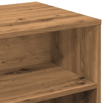 Dulap TV, stejar artizanal, 120x40x40 cm, lemn prelucrat - Img 6