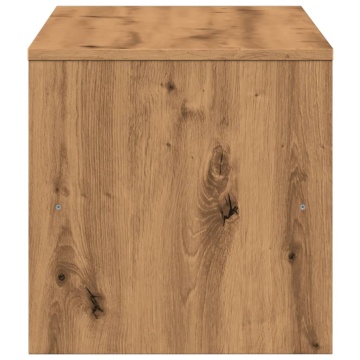 Dulap TV, stejar artizanal, 120x40x40 cm, lemn prelucrat - Img 8