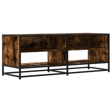 Dulap TV stejar fumuriu, 120,5x40x46 cm lemn prelucrat și metal - Img 2
