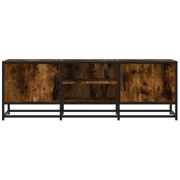 Dulap TV stejar fumuriu, 120x35x41 cm lemn prelucrat și metal - Img 4