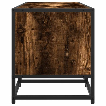 Dulap TV stejar fumuriu, 160x35x41 cm lemn prelucrat și metal - Img 8