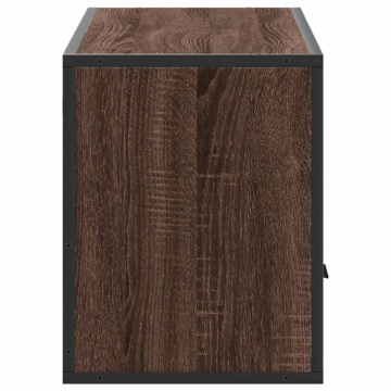 Dulap TV, stejar maro, 100x31x39,5 cm, lemn prelucrat și metal - Img 8