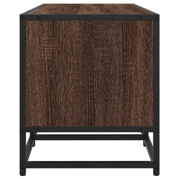 Dulap TV, stejar maro, 120x35x41 cm, lemn prelucrat și metal - Img 8