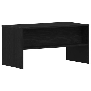 Dulap TV Stejar Negru 80x40x40 cm Lemn prelucrat - Img 6