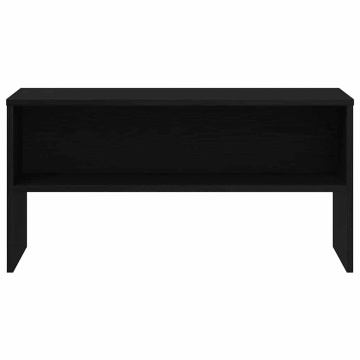 Dulap TV Stejar Negru 80x40x40 cm Lemn prelucrat - Img 8
