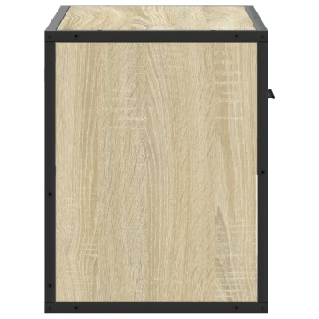 Dulap TV, stejar sonoma, 60x31x39,5cm, lemn prelucrat și metal - Img 8