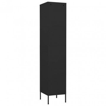 Dulap vestiar, negru, 35x46x180 cm, oțel - Img 8