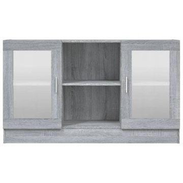 Dulap vitrină, gri sonoma, 120x30,5x70 cm, lemn prelucrat - Img 3