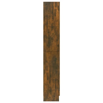 Dulap vitrină stejar fumuriu 82,5x30,5x185,5 cm lemn prelucrat - Img 4