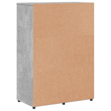 Dulapuri, 2 buc., gri beton, 60x31x84 cm, lemn prelucrat - Img 7