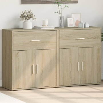 Dulapuri, 2 buc., stejar sonoma, 60x31x70 cm, lemn prelucrat - Img 1
